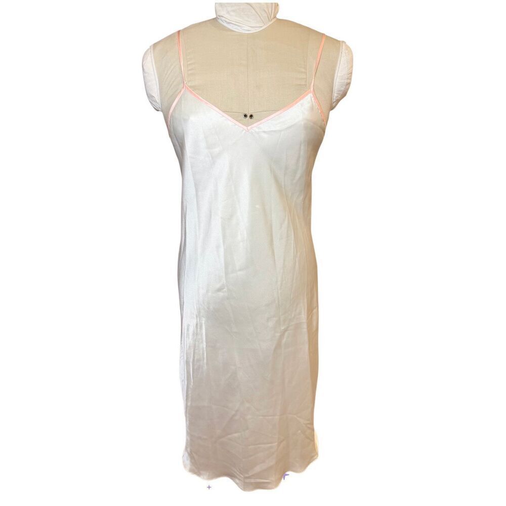 Natori Satin Chemise Small Cream & Pink Sexy Bridal Feminine